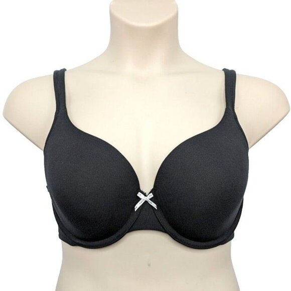 Cacique Lane Bryant Womens Bra T Shirt Cotton Blend Size 40DDD Black - Picture 1 of 9